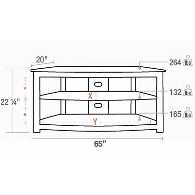 Sonora Flat Panel TV Stand 190M65-D-N IMAGE 2