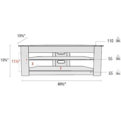 Sonora Flat Panel TV Stand 173PL40-D-N IMAGE 2