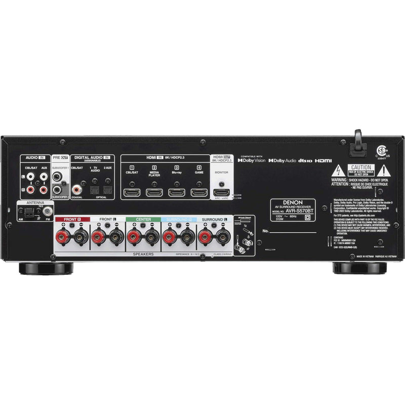  Denon 5.2-Channel A/V Receiver 8K AVR-S570BT IMAGE 2