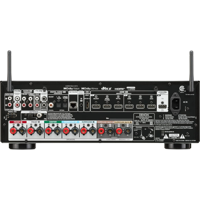 Denon 7.2-Channel 8K Video and 3D Receiver AVR-X1800H IMAGE 2