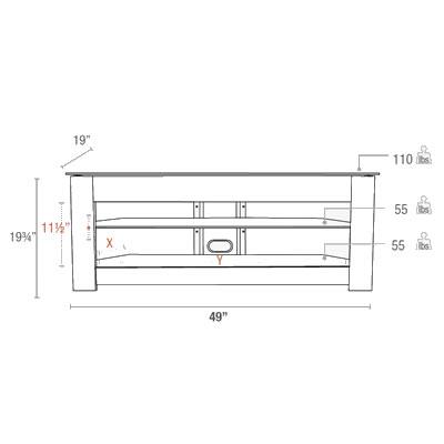 Sonora Flat Panel TV Stand 173PL49-D-N IMAGE 2